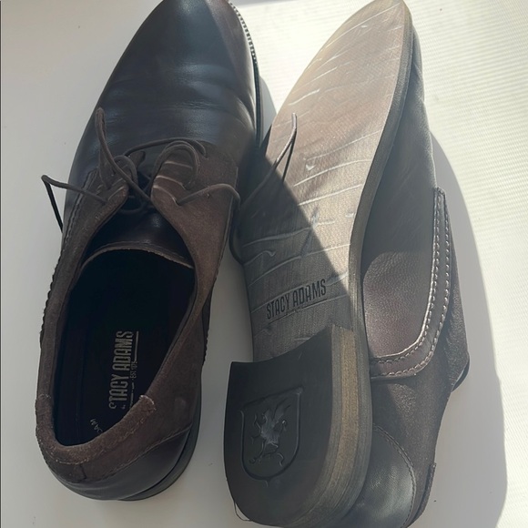 Stacy Adams Brown Leather Oxford Shoes - Picture 2 of 5